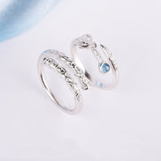 Love Couple Ring For Life S925 Silver A Pair Of Fashionable Men And Women'S Ring