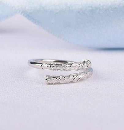 Love Couple Ring For Life S925 Silver A Pair Of Fashionable Men And Women&