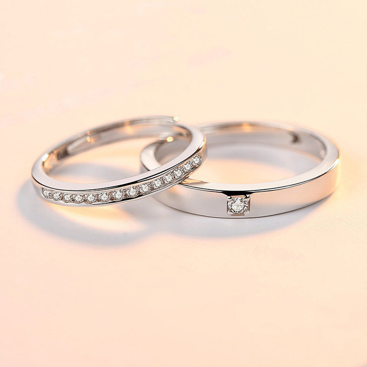 Spend The Rest Of Your Life A Couple Rings A Pair Of Fashionable Personality S925 Silver Male And Female Index Finger Rings