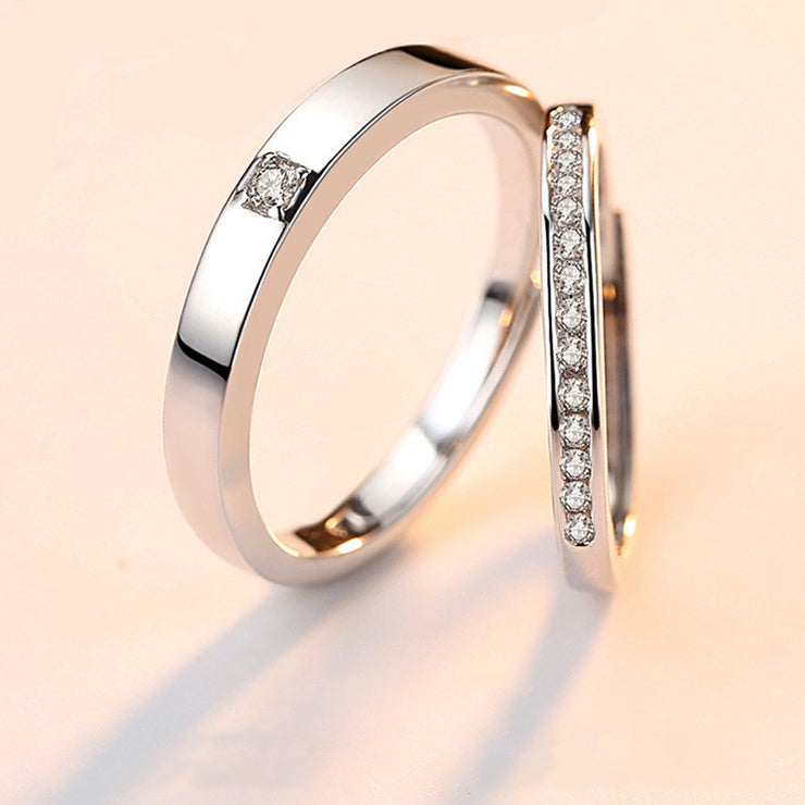 Spend The Rest Of Your Life A Couple Rings A Pair Of Fashionable Personality S925 Silver Male And Female Index Finger Rings