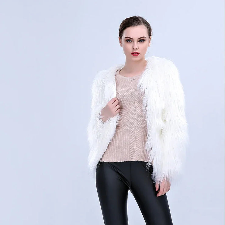 Women Faux Fur Coat Valentine Cosplay