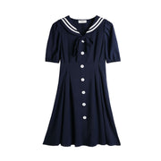 Navy collar dress