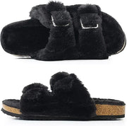 Adjustable Winter Fluffy Slides