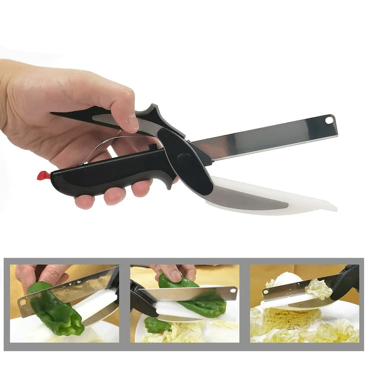 Multi-Function Clever Scissors Cutter 2 in 1 Cutting Board