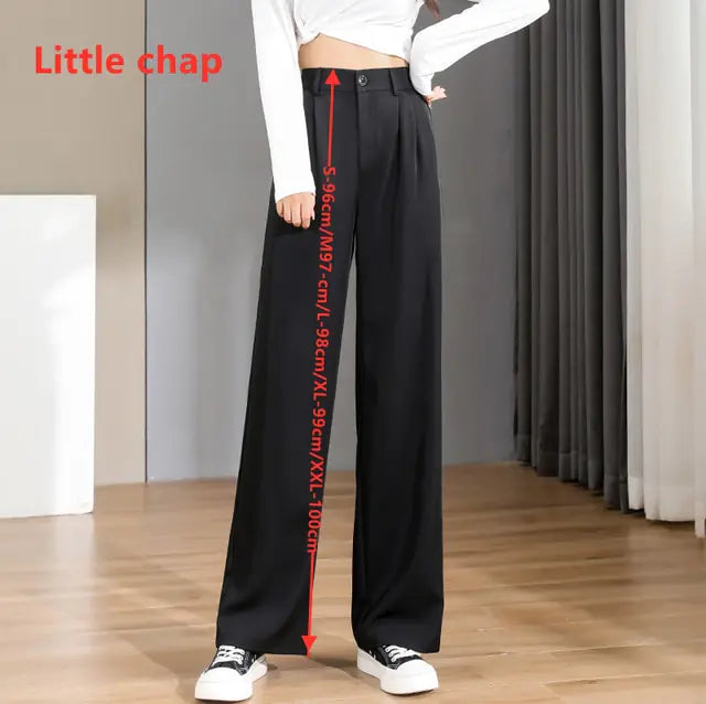 Women Chic Office Wear Straight Pants