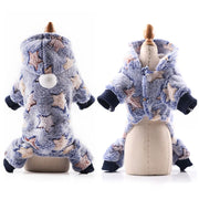 Winter Warm Fleece Dog Jumpsuit