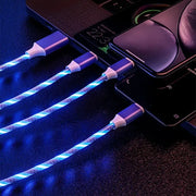 Glowing LED Light 3-in-1 Cable