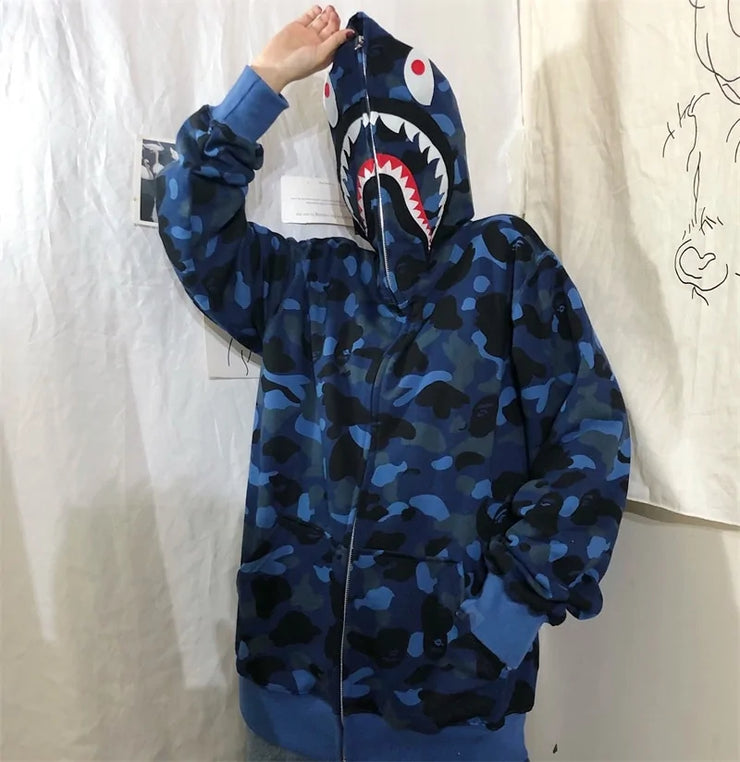 Japanese Shark Camouflage Hoodies