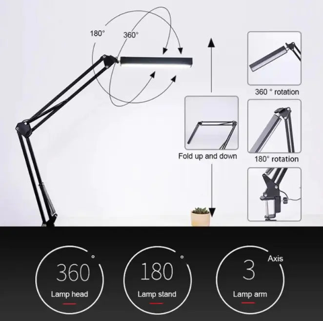 Clip Long Arm Lamp