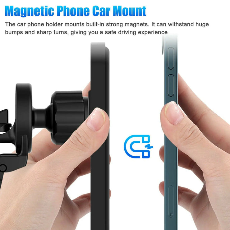 Magnetic Wireless Charger Car Mount Holder For iPhone 12 13 14 Pro Max MagSafe