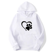 Heart Shape Print Hoodies