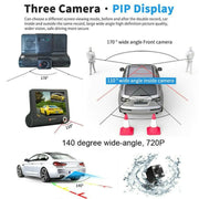 1080P 4" Dual Lens HD Car DVR Rearview Video Dash Cam Recorder Camera G-Sensor