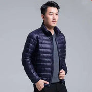 Men&#39;s All-Season Ultra Lightweight Packable Down Jacket Water and Wind-Resistant Breathable Coat Big Size Men Hoodies Jackets