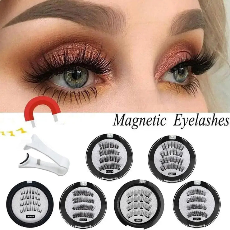 2 Pairs Reusable 3D Magnetic False Eyelashes