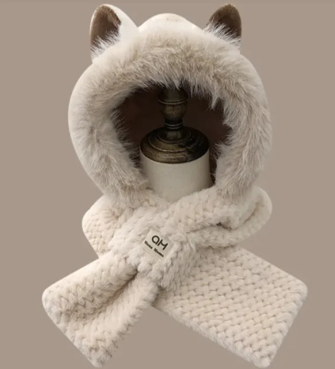 Autumn And Winter Cute Furry Fox Ear Hat