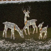 3pcs Christmas Wrought Iron Deer LED Light Glowing