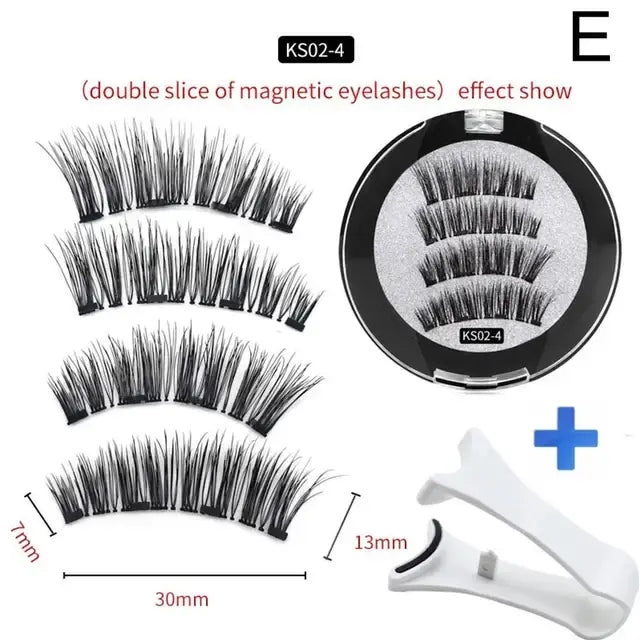 2 Pairs Reusable 3D Magnetic False Eyelashes