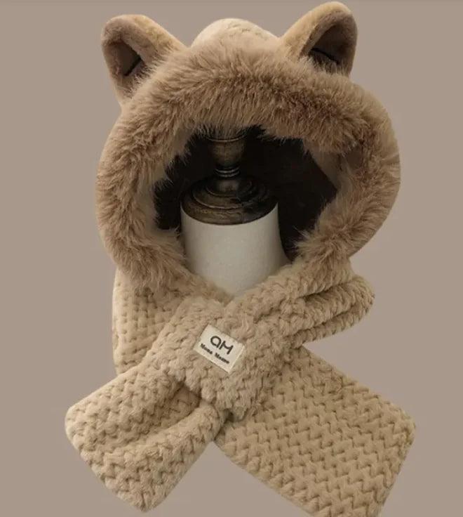 Autumn And Winter Cute Furry Fox Ear Hat