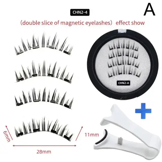 2 Pairs Reusable 3D Magnetic False Eyelashes