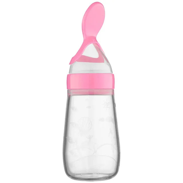 Squeezing Feeding Bottle Silicone Newborn Baby