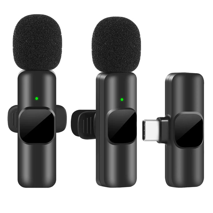 Wireless Microphone for iPhone/Android: 2.4G Noise Cancelling Mic