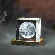 3D Moon Cube LED Light