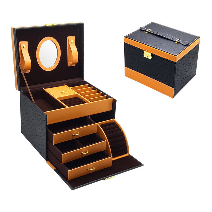 Leather Jewelry Storage Drawer High-end Jewelry Box