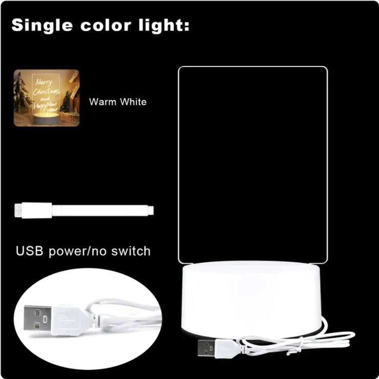 USB Desktop Night Light – Luminous Writing Board