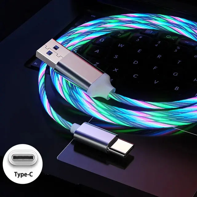 Glowing LED Light 3-in-1 Cable