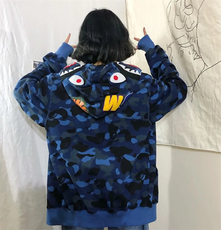 Japanese Shark Camouflage Hoodies