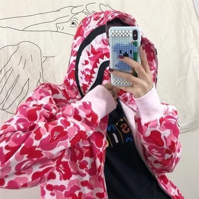 Japanese Shark Camouflage Hoodies