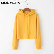 Oulylan Women's Crop Hoodies Sweatshirts