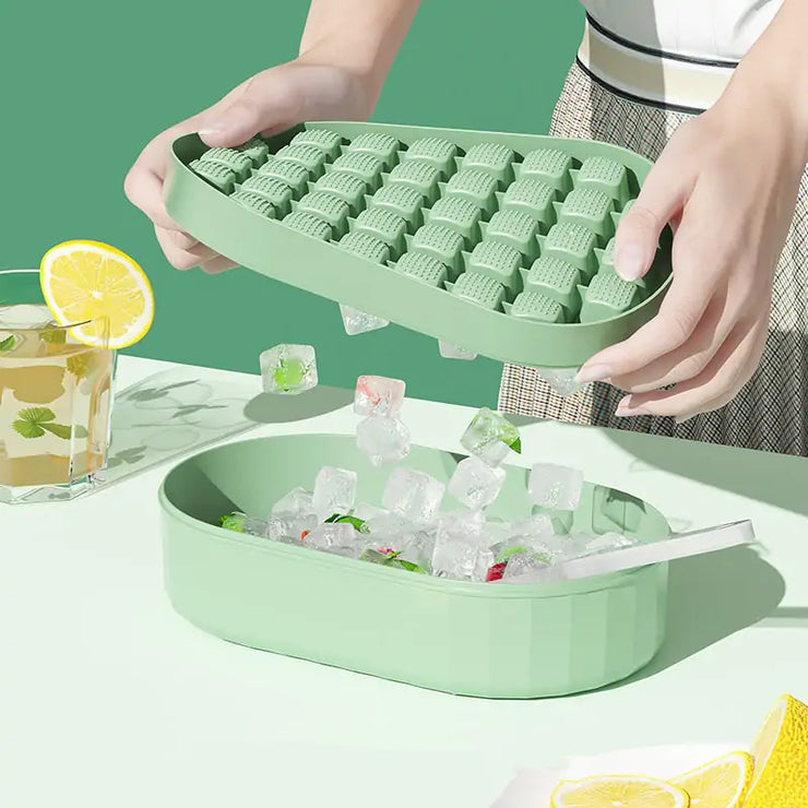 Ice Cube Tray with Lid & Bin