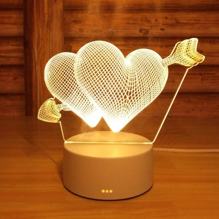 USB Acrylic 3D Night Light Lamp