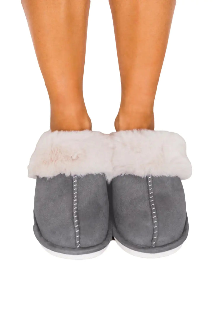 Fuzzy Suede Winter Slippers