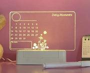 Bedside Message Writing Board Acrylic Night Light