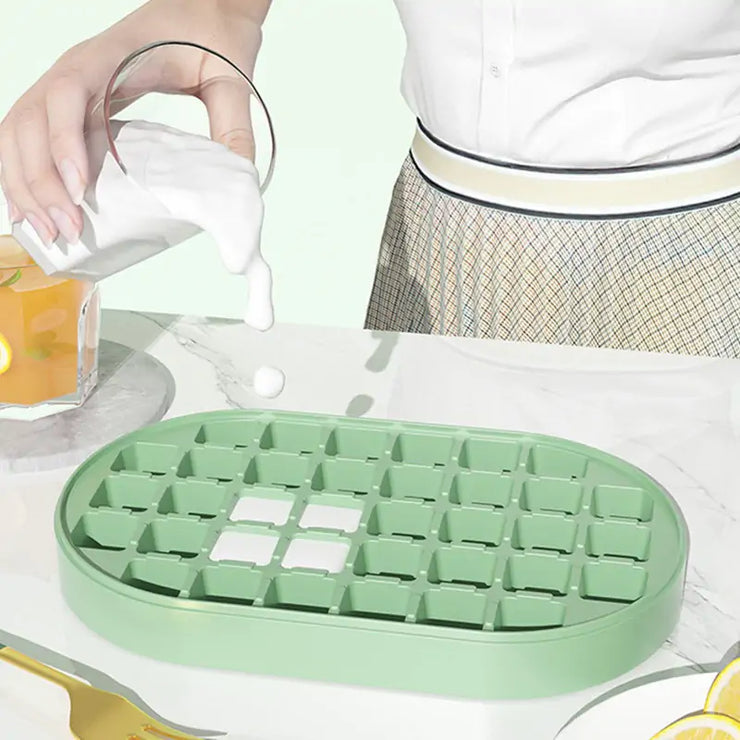 Ice Cube Tray with Lid & Bin