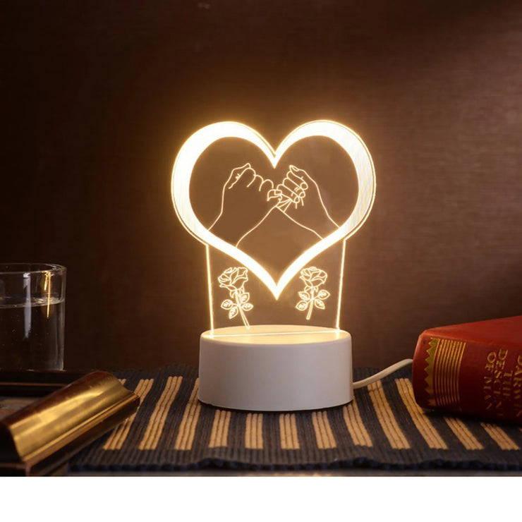 USB Acrylic 3D Night Light Lamp