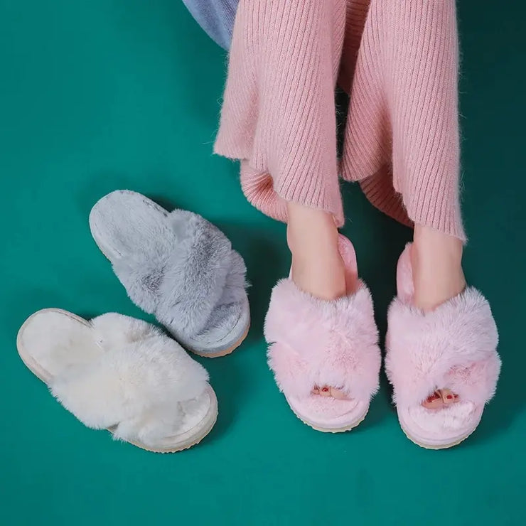 Winter Luxury Fur Slippers